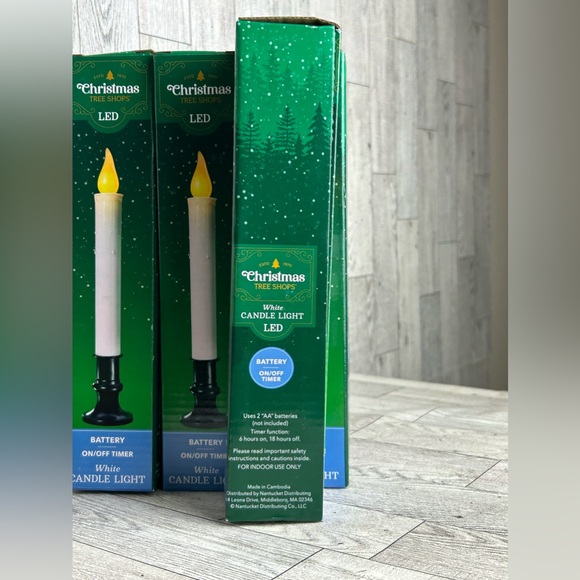 Christmas Tree Shop LED Battery Operated On/Off Timer White Candle Light 4pk New - Picture 4 of 4